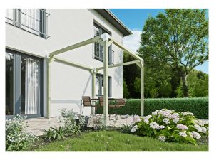 QUATTRO-Pergola 5 270x300x240cm
Pfosten 9x9 cm, inkl. Metall-Steckverbinder 
ohne Schrauben, DIY-Bausatz