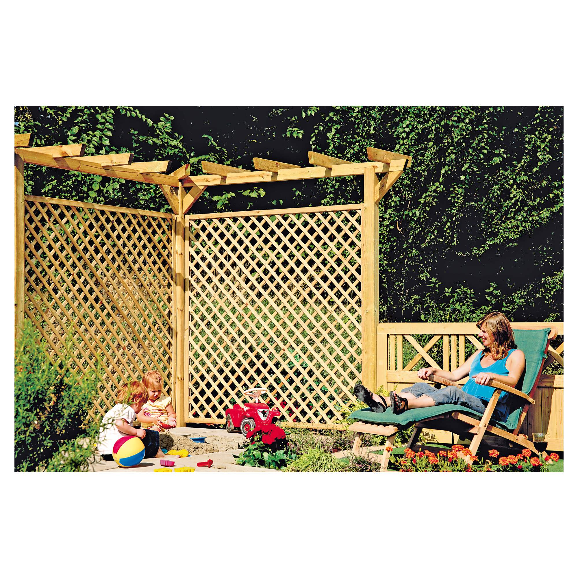 Pfosten für Pergola, GESCHLITZT
9 x 9 x 240 cm, kdi-grün – Bild 3