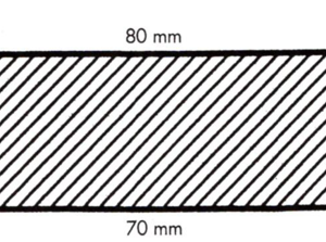 Rolladenabdeckleisten, Meranti – 20 x 80 mm – 10 Stück/Bund – Rohdichte: >500 kg/m³