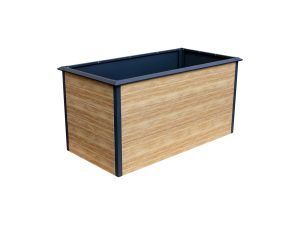 EMMI Metall-Hochbeet Holzdekor
150 x 75 x 77 cm, Stahl verz. pulverbesch.
mit Schneckenschutzkante