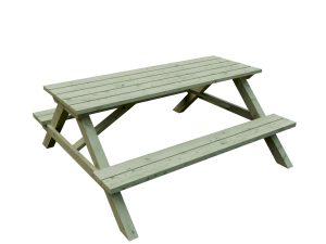 ELLA Picknicktisch rechteckig
B 180 x T 170 x H 75 cm, kdi-grün
Sitzbohlen 40 mm stark, Tischbohlen ca. 30 x 120 mm stark