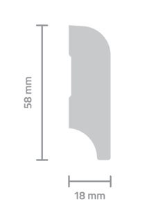 Sockelleiste Rund 58mm