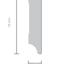 Sockelleiste Rund 78mm