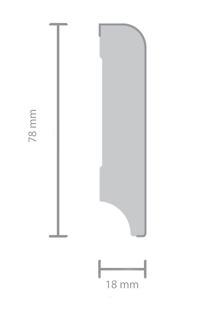 Sockelleiste Rund 78mm