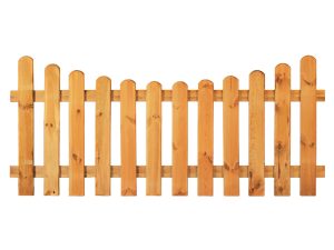 HEIKO-Gartenzaun Unterbogen 
180 x 80/65 cm, kdi-grün
Latten 20/90 mm, glatt; Riegel 25/70 mm