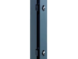 JERRY Eck-Zaunpfosten RAL 7016 anthrazit
für 1830 mm Zaun, RR60/40 x 2400 mm
mit Flacheisenleiste