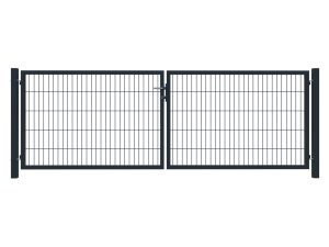 BASIC Doppeltor RAL 7016 anthrazit
3000 x 1400 mm, inkl. Pfosten, 
Beschägen und Zaunanschluß