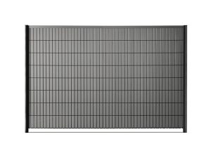 WPC-Streifen für DSM
braun, Set für 1 Feld L250 x H143 cm
inkl. Hakenleiste + Alu-Abschlussprofil