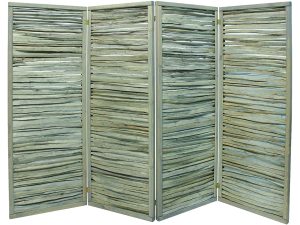 ESMERALDA Paravent
4teilig B 240 x H 160 cm, montiert
Haselnuss gespalten, grau lasiert