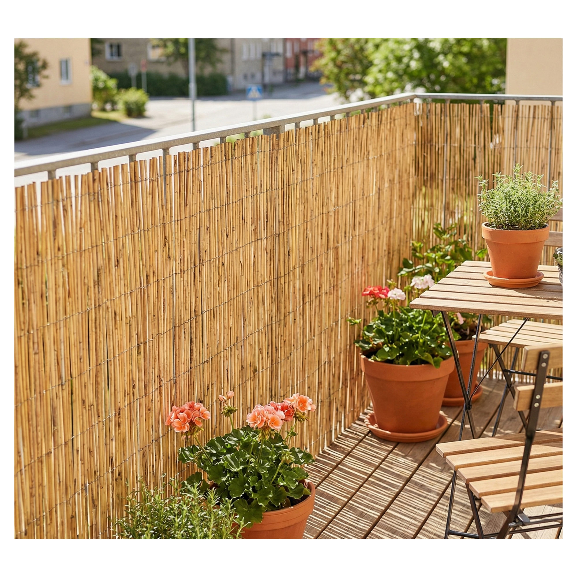 SYLT Schilfrohrmatte
6,00 x 1,60 m
mit verzinktem Draht – Bild 3