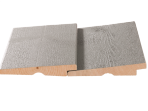 Cape Cod Massivholzfassade – Typ: Bevel – endbehandelt Viktorianisch Grau Sichtseite feiner Bandsägeschnitt Deckmaß: 124 mm 100%