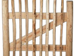 ROLLO-Lattenzauntor
Breite ca. 100 cm, ohne Beschlag
Lattenabstand 8-10 cm, Höhe 60 cm