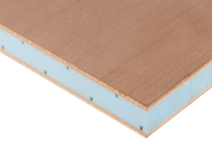 Sandwich-Verbundelement – Mahagoni Messerdeck – beidseitig 4 mm – AW 100 verleimt nach EN 314-2 (Klasse 2) Kern 28 mm Styrofoa