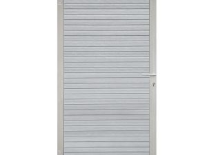 WAREN-Tor-Komplettset90 x 173 cm, Füllung smoke whiteRahmen silber
