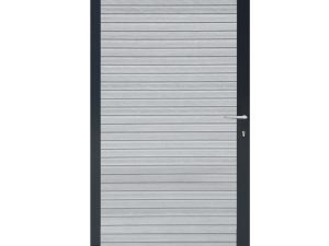 WAREN-Tor-Komplettset90 x 173 cm, Füllung smoke whiteRahmen anthrazit
