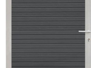 WAREN-Tor-Komplettset90 x 173 cm, Füllung charcoalRahmen silber