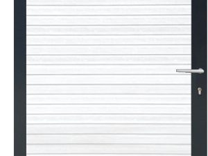WAREN-Tor-Komplettset90 x 173 cm, Füllung weißRahmen anthrazit