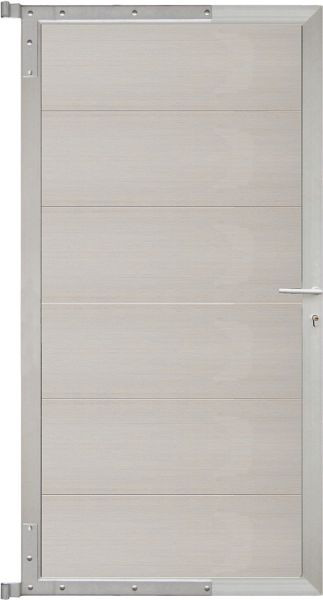 MAX-Tor-Komplettset90 x 173 cm, Füllung beigeRahmen silber