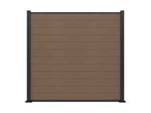 MAX WPC-Steckzaunset
175 x 168 cm; coextrudiert
Farbe TEAK
Abschlussleiste und Clips separat in silber oder anthrazit