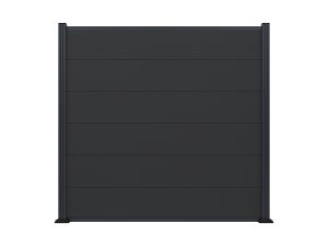 MAX-XL WPC-Steckzaunset
175 x 168 cm; coextrudiert
Farbe CHARCOAL
Abschlussleiste und Clips separat in silber oder anthrazit
