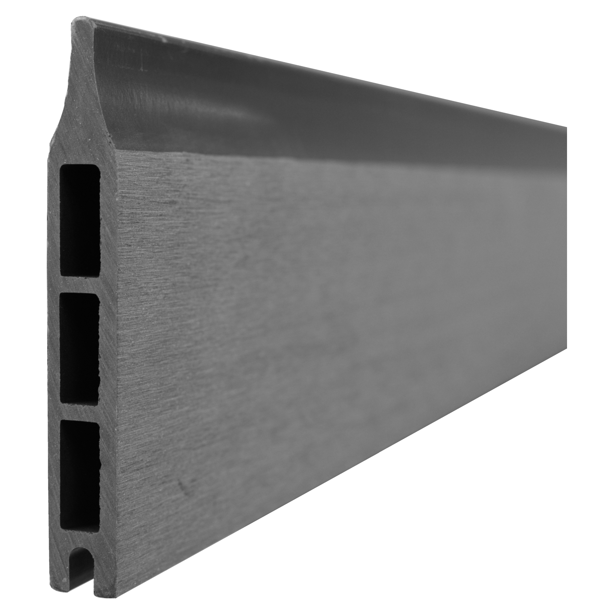 WOLLBACH-Serie
WPC-Lamelle grau
1750 x 140 x 20 mm, glatt, gebürstet