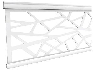 Gitterfüllung DesignSILBER, 20 x 280 x 1800 mmAluminium hell eloxiert