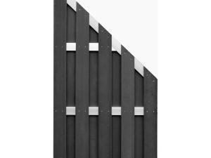 ELDENA-Serie-Ecke ANTHRAZIT
90 x 180/90 cm, WPC-Bretterzaun
4 Querriegel ALU hell eloxiert
