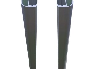 RUDE-Systemglas Universalleistenfür Steckzaunsysteme ANTHRAZITSET á 2 Leisten, 175 cm, inkl. Dichtung
