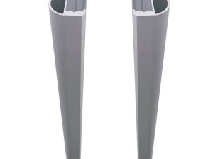 RUDE-Systemglas Universalleistenfür Steckzaunsysteme SILBERSET á 2 Leisten, 175 cm, inkl. Dichtung