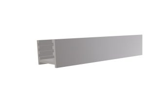 Aluminium-Wandprofil f. SteckzaunserienSILBER, 20 x 20 x 2000 mm, inkl. Abstandhalter