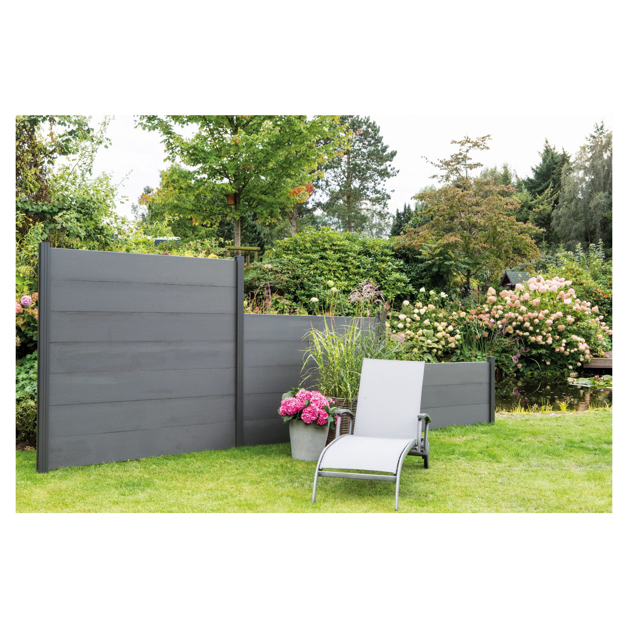 TJÖRN -Serie WPC-Steckzaunsystem
Zaunlamelle 20 x 245 x 1795 mm,
ANTHRAZIT – Bild 2