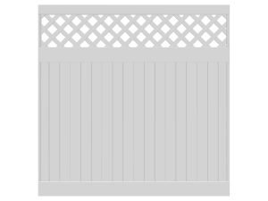 ALASKA-Serie Dichtzaun
Grundelement mit Rankgitter 177 x 178 cm
ohne Pfosten, PVC weiß, kartonverpackt