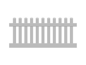 ALASKA-Serie Gartenzaun
Grundelement gerade Ausführung 180 x 80 cm
PVC weiß, kartonverpackt