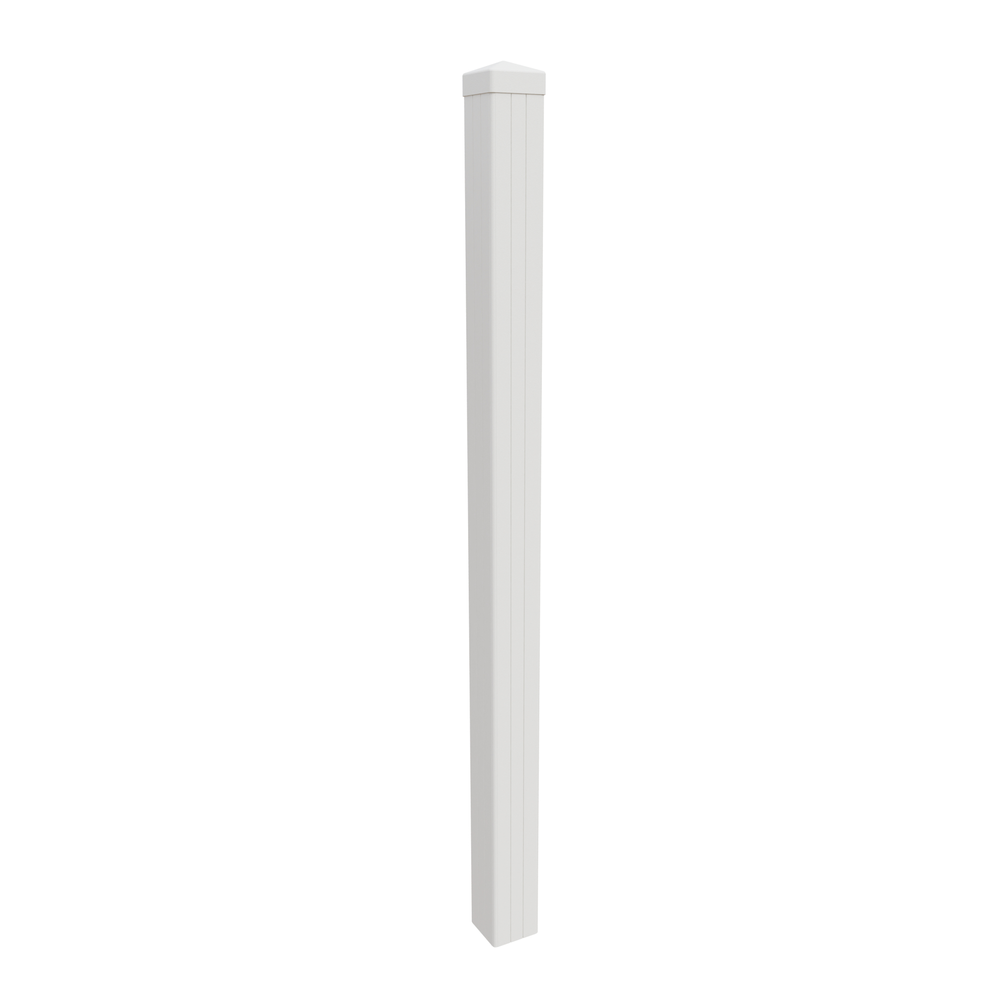 ALASKA-Serie Pfosten
11,7 x 11,7 x 240 cm, inkl. 3 PVC-Leisten
zum einbetonieren, PVC weiß, kartonverpackt – Bild 3