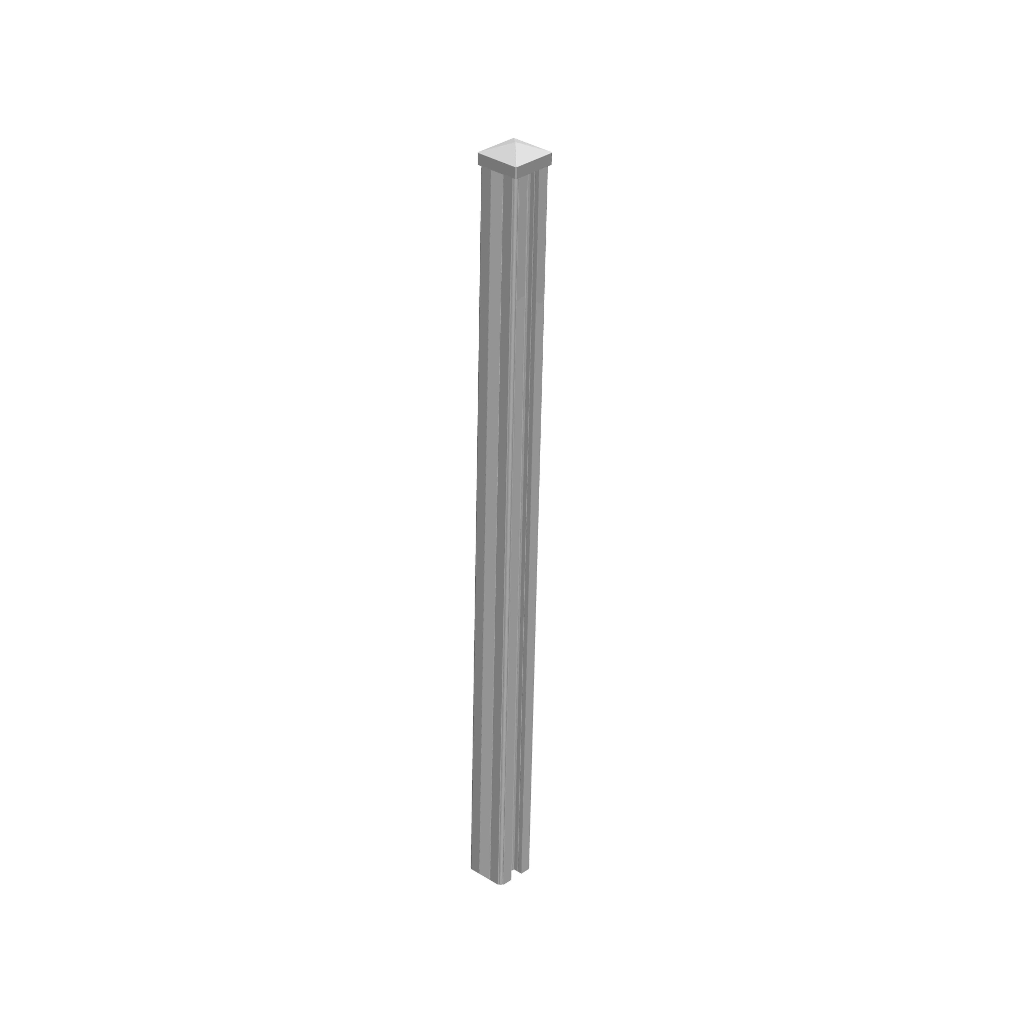 ALASKA-Serie Pfosten
11,7 x 11,7 x 160 cm, inkl. 3 PVC-Leisten
zum einbetonieren, PVC weiß, kartonverpackt – Bild 2