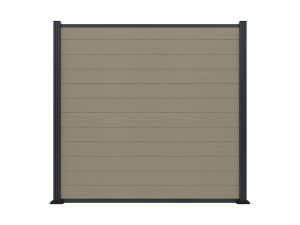 MAX WPC-Steckzaunset175 x 168 cm; coextrudiertFarbe antiqueAbschlussleiste und Clips separat in silber oder anthrazit