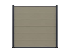MAX-XL WPC-Steckzaunset175 x 168 cm; coextrudiertFarbe antiqueAbschlussleiste und Clips separat in silber oder anthrazit