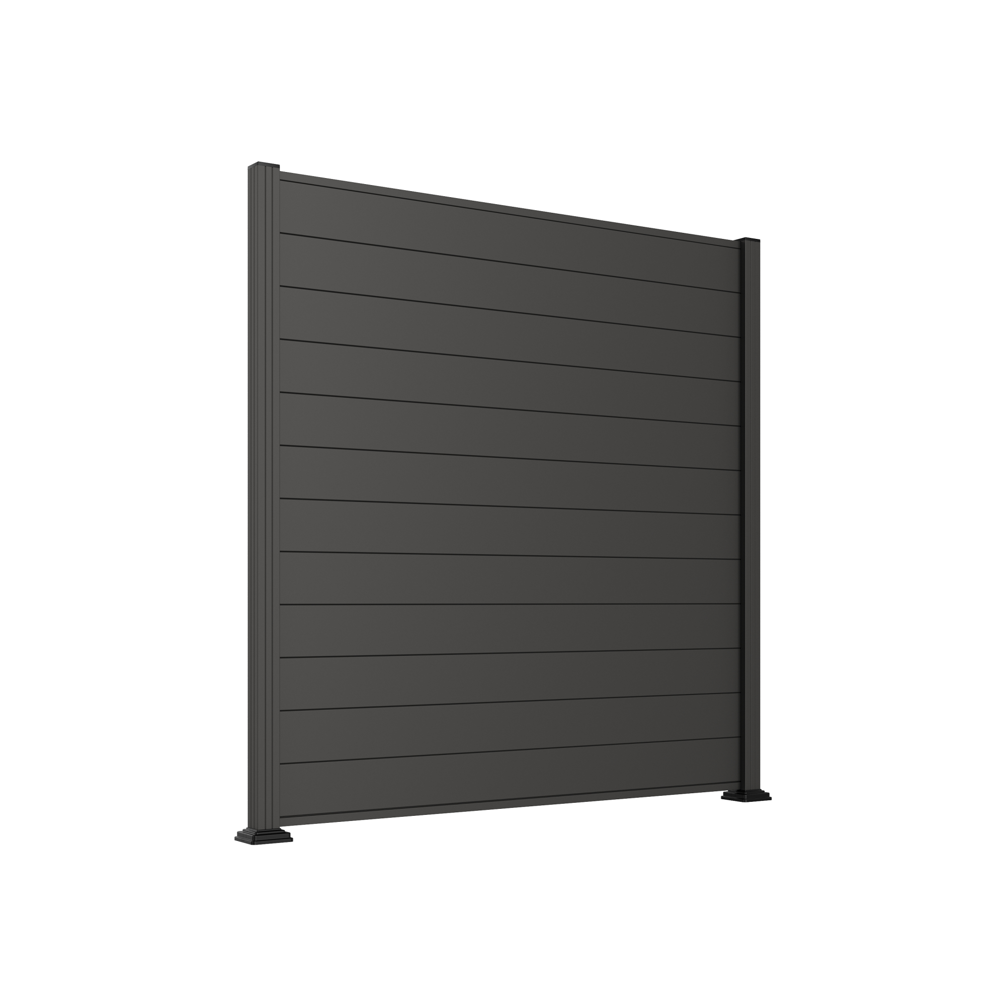 SELLIN-Serie, Alu-Steckzaun-Setca. 180 x 180 cm, anthrazitAbschlussleiste und Clips separat in silber oder anthrazit – Bild 3