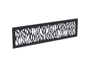 Alu-Design-Einsatz Dekor Blattanthrazit, 1790 x 300 x 20 mminkl. Start-Abschlussschienefür Nut-/Feder-WPC-Bretter