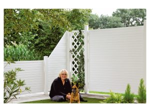 LIGHTLINE KS-Zaun Ranki 
90 x 180/90 cm, ECKE rechts
Füllung weiß / Rahmen weiß