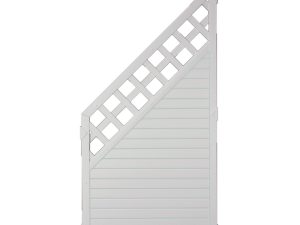 LIGHTLINE KS-Zaun Ranki 
90 x 180/90 cm, ECKE links
Füllung weiß / Rahmen weiß