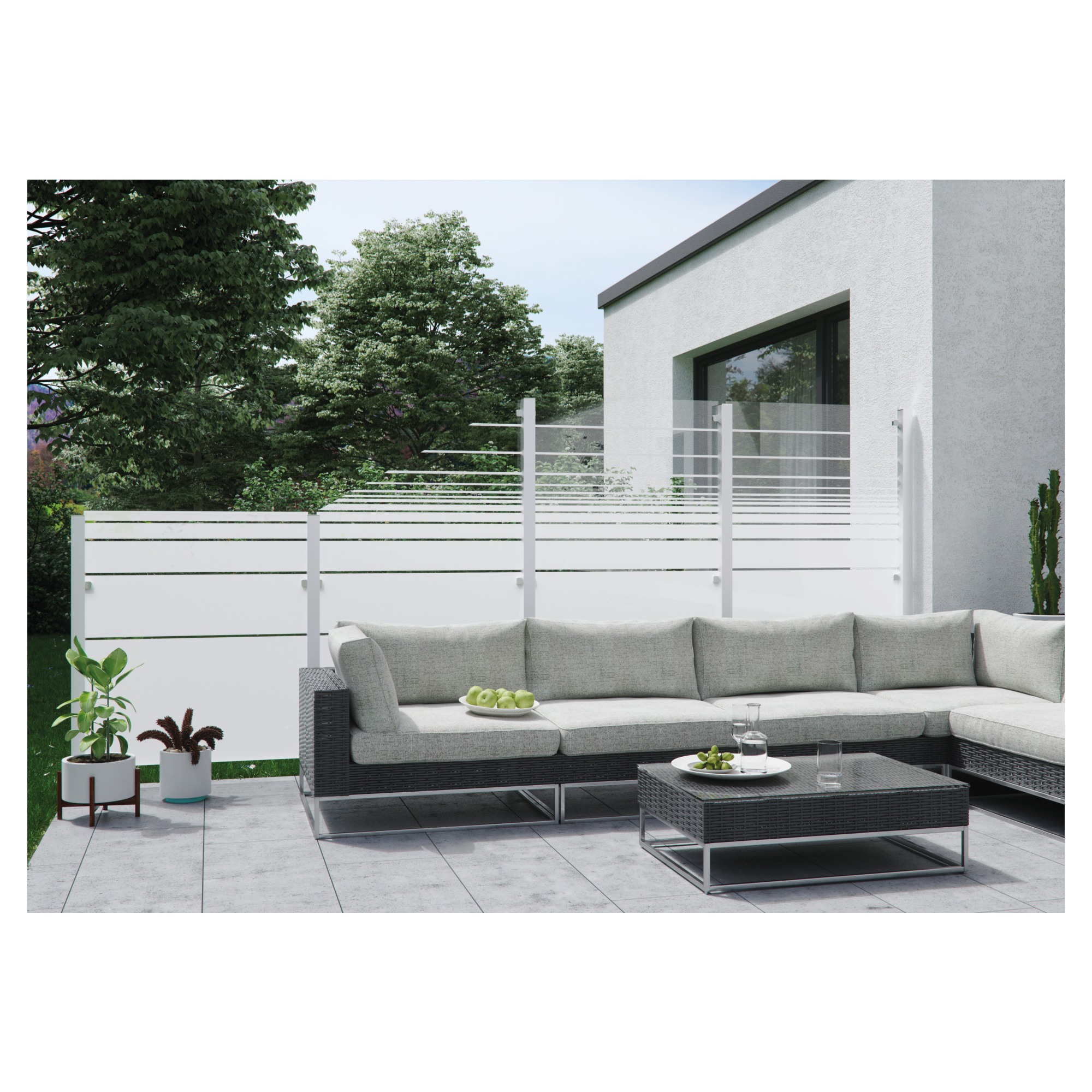VETRO Glasscheibe
B 1030 x H 1800 mm
Streifen-Dekor 81, satiniert
#68105 – Bild 2