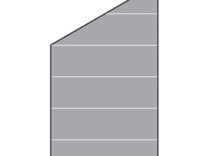 VETRO Glasscheibe ECKE links
B 1030 x H 1200/1800 mm
Streifen-Dekor 82, satiniert
#46617