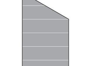 VETRO Glasscheibe ECKE rechts
B 1030 x H 1800/1200 mm
Streifen-Dekor 82, satiniert
#68209