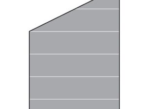 VETRO Glasscheibe ECKE links
B 1200 x H 1200/1800 mm
Streifen-Dekor 82, satiniert
#68210