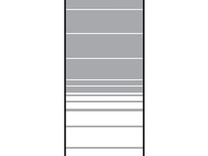 VETRO Glasscheibe
B 515 x H 1200 mm
Streifen-Dekor 83, satiniert
#68301