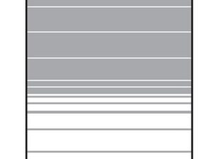VETRO Glasscheibe
B 1030 x H 1200 mm
Streifen-Dekor 83, satiniert
#68302