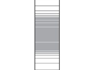 VETRO Glasscheibe
B 515 x H 1800 mm
Streifen-Dekor 83, satiniert
#68304
#68304
