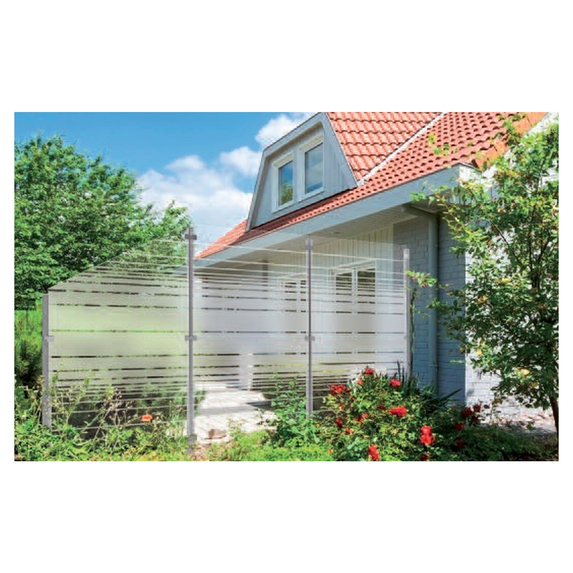 VETRO Glasscheibe
B 1030 x H 1800 mm
Streifen-Dekor 83, satiniert
#68305 – Bild 2