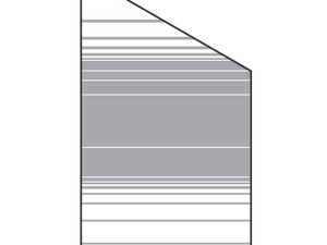 VETRO Glasscheibe ECKE rechts
B 1030 x H 1800/1200 mm
Streifen-Dekor 83, satiniert
#68309
